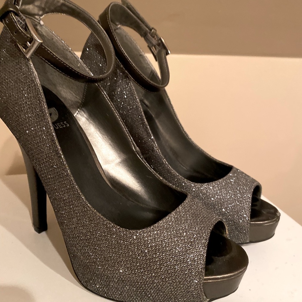Grey and Black GUESS pumps